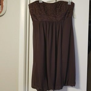 After 5 dinner strapless dress